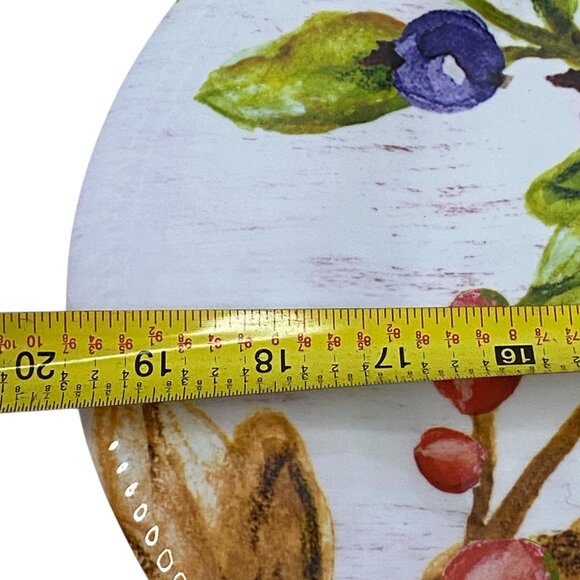 Madison Home Decorative Oval Melamine Platter Pumpkin Berries Thanksgiving 19X14